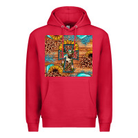 Cardinal leopard cross sunflower Premium Hoodie - JahusDesignShop