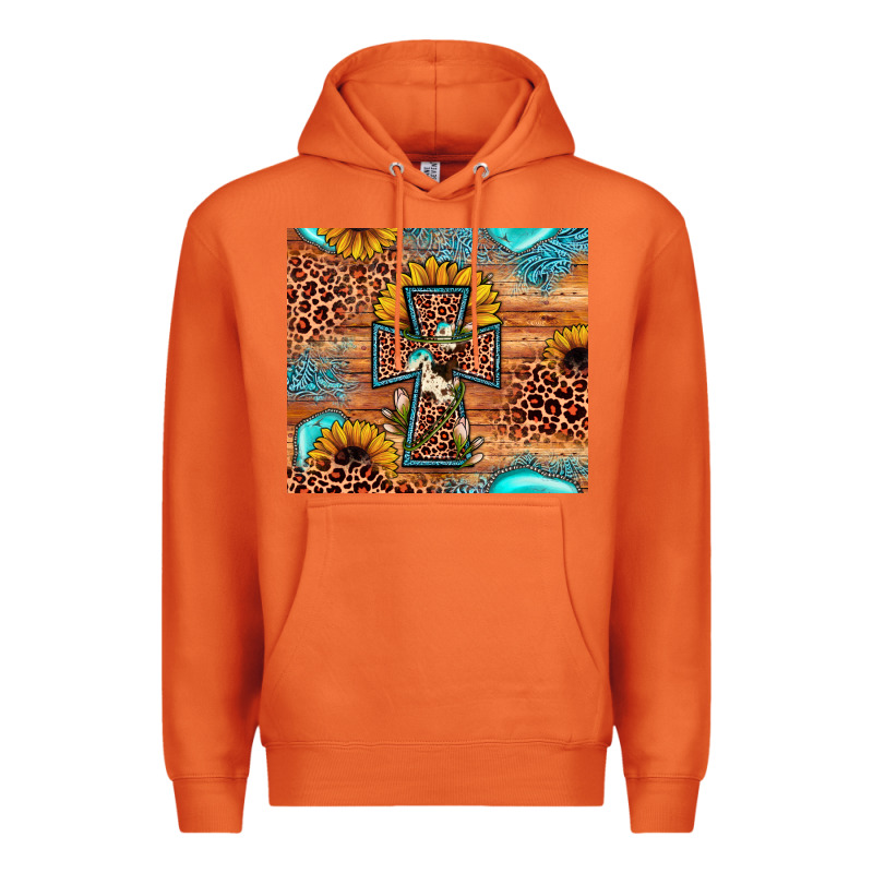 Leopard Cross Sunflower Premium Hoodie by JahusDesignShop | Teevron