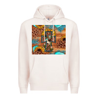 Pale Pink leopard cross sunflower Premium Hoodie - JahusDesignShop
