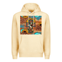Pina Colada leopard cross sunflower Premium Hoodie - JahusDesignShop