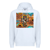 White leopard cross sunflower Premium Hoodie - JahusDesignShop