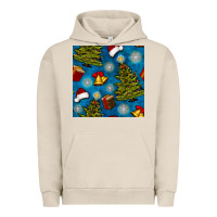 Pigment French Oak christmas trees and bells seamless pattern Urban Hoodie - BundleAndBundleShop