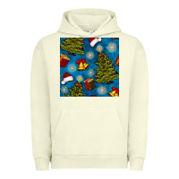 Pigment Pistachio christmas trees and bells seamless pattern Urban Hoodie - BundleAndBundleShop