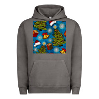 Pigment Tornado christmas trees and bells seamless pattern Urban Hoodie - BundleAndBundleShop