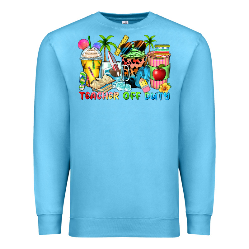 Teacher Off Duty Coffee Cups Premium Sweatshirt by Zillion Design Studio | Teevron