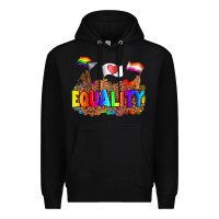 Black equality pride flags Premium Hoodie - AdoDesignShop