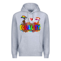Heather Grey equality pride flags Premium Hoodie - AdoDesignShop