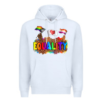 White equality pride flags Premium Hoodie - AdoDesignShop