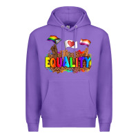 Purple equality pride flags Premium Hoodie - AdoDesignShop