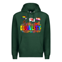 Sports Green equality pride flags Premium Hoodie - AdoDesignShop