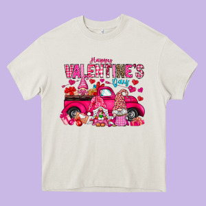 Happy Valentines Day Heavy Core Tee Designed By Cowhidedigitalart