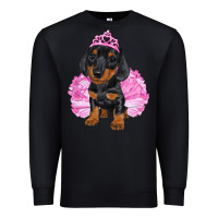 Black Balerina Dachshund With Tutu Premium Sweatshirt - RanaPortraitStore