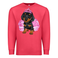 Cardinal Balerina Dachshund With Tutu Premium Sweatshirt - RanaPortraitStore