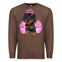 Chestnut Balerina Dachshund With Tutu Premium Sweatshirt - RanaPortraitStore