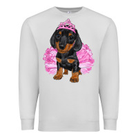Dove Grey Balerina Dachshund With Tutu Premium Sweatshirt - RanaPortraitStore