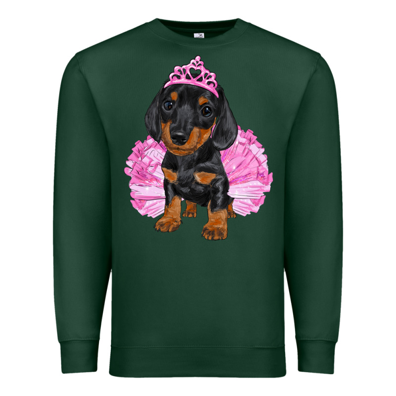 Balerina Dachshund With Tutu Premium Sweatshirt by RanaPortraitStore | Teevron