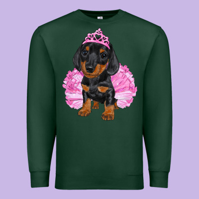 Premium Sweatshirt Balerina Dachshund With Tutu