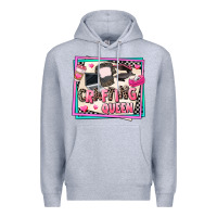 Heather Grey crafting queen Premium Hoodie - AdoDesignShop
