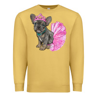Antique Gold Balerina French Bulldog With Tutu Premium Sweatshirt - RanaPortraitStore