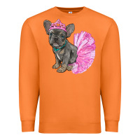Carrot Balerina French Bulldog With Tutu Premium Sweatshirt - RanaPortraitStore