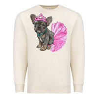 Sandshell Balerina French Bulldog With Tutu Premium Sweatshirt - RanaPortraitStore