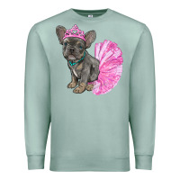Seafoam Balerina French Bulldog With Tutu Premium Sweatshirt - RanaPortraitStore