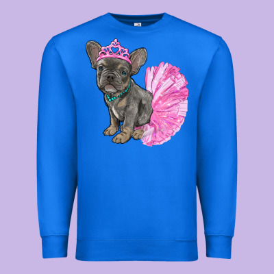 Premium Sweatshirt Balerina French Bulldog With Tutu