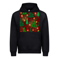 Black christmas trees seamless pattern Urban Hoodie - BundleAndBundleShop