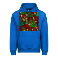 Cobalt christmas trees seamless pattern Urban Hoodie - BundleAndBundleShop