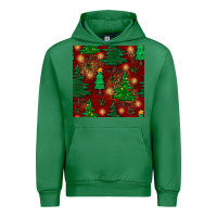 Emerald christmas trees seamless pattern Urban Hoodie - BundleAndBundleShop