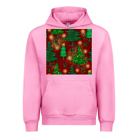 Fuchsia Pink christmas trees seamless pattern Urban Hoodie - BundleAndBundleShop