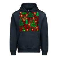 Navy christmas trees seamless pattern Urban Hoodie - BundleAndBundleShop