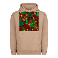Pigment Burro christmas trees seamless pattern Urban Hoodie - BundleAndBundleShop