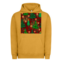 Pigment Peanut Butter christmas trees seamless pattern Urban Hoodie - BundleAndBundleShop
