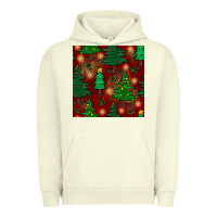 Pigment Pistachio christmas trees seamless pattern Urban Hoodie - BundleAndBundleShop