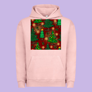 Christmas Trees Seamless Pattern Urban Hoodie Designed By Bundleandbundleshop