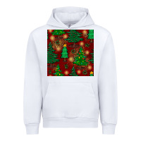 White christmas trees seamless pattern Urban Hoodie - BundleAndBundleShop