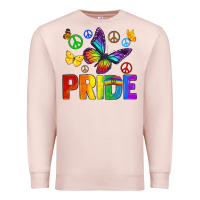 Pale Pink hippie pride Premium Sweatshirt - texasbilliewilder