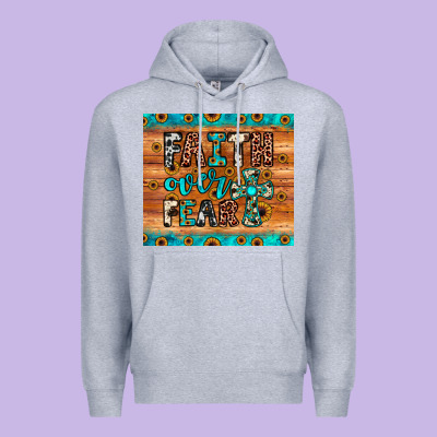 Faith Over Fear Premium Hoodie Designed By Jahusdesignshop