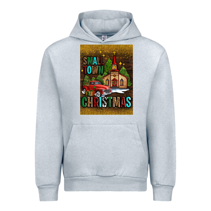 Small Town Christmas Church Urban Hoodie by AdoDesignShop | Teevron