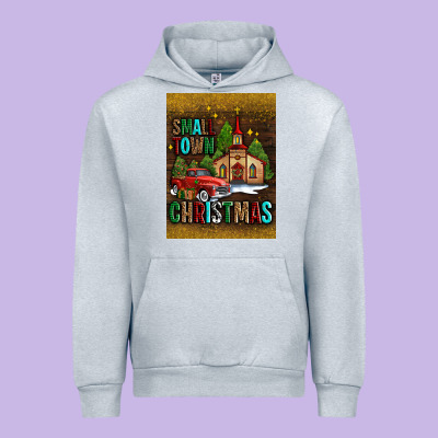 Small Town Christmas Church Urban Hoodie Designed By Adodesignshop