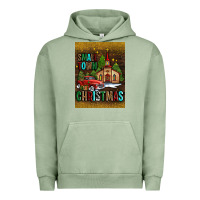 Pigment Oil Green small town christmas church Urban Hoodie - AdoDesignShop