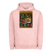 Pigment Salmon small town christmas church Urban Hoodie - AdoDesignShop