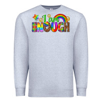 Heather Grey i am enough Premium Sweatshirt - texasbilliewilder