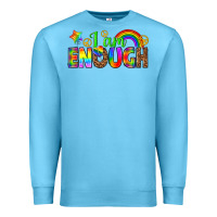 Ocean Blue i am enough Premium Sweatshirt - texasbilliewilder