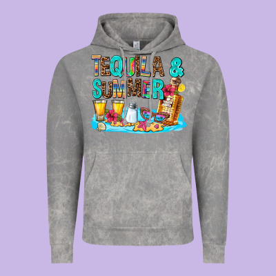 Tequila And Summmer Vintage Hoodie Designed By Adodesignshop