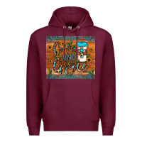 Burgundy coffee and grace Premium Hoodie - JahusDesignShop