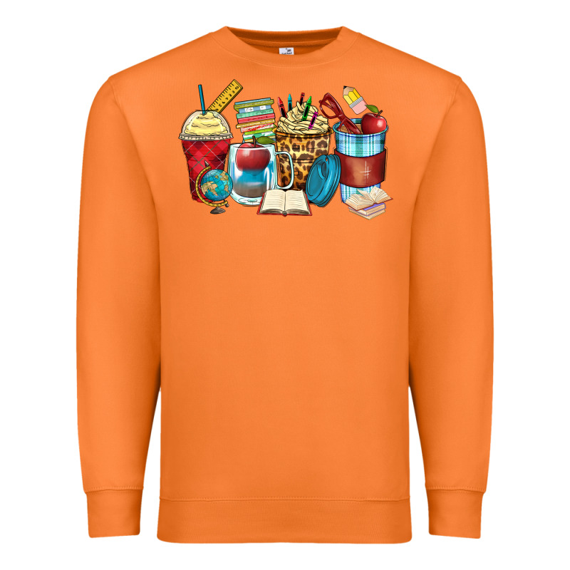 Teacher Coffee Cups Premium Sweatshirt by Zillion Design Studio | Teevron