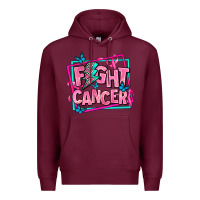Burgundy fight cancer Premium Hoodie - AdoDesignShop