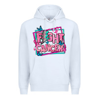 White fight cancer Premium Hoodie - AdoDesignShop